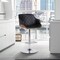Armen Living Toby Black Faux Leather Adjustable Height Swivel Walnut Wood and Chrome Bar Stool LCTOSWBAWABL - alternate 6
